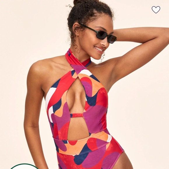 🩱One-Piece Bathing Suit | Convertible Style | Medium | Multicolor | Ve… - Picture 1 of 4